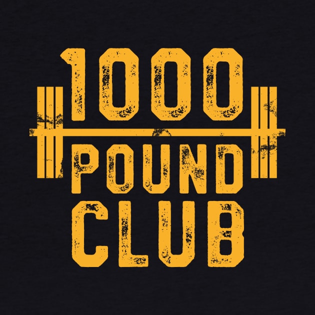 1000 Pound Club T-Shirt Powerlifting Strong Weight Training by 14thFloorApparel